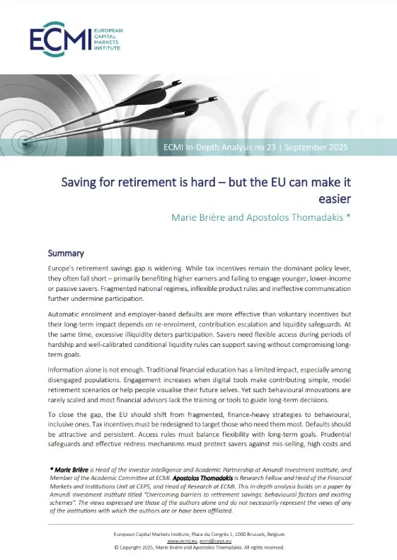 Saving for retirement is hard – but the EU can make it easier