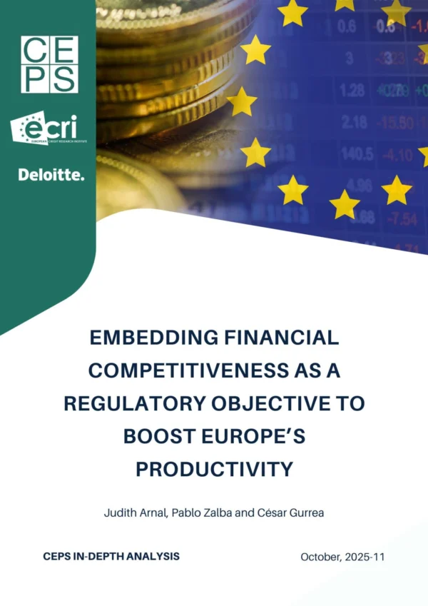Embedding financial competitiveness as a regulatory objective to boost Europe’s productivity
