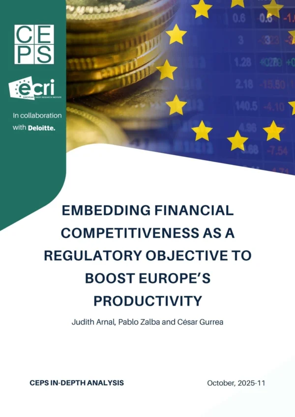 Embedding financial competitiveness as a regulatory objective to boost Europe’s productivity