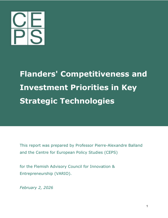 Flanders’ competitiveness and investment priorities in key strategic technologies