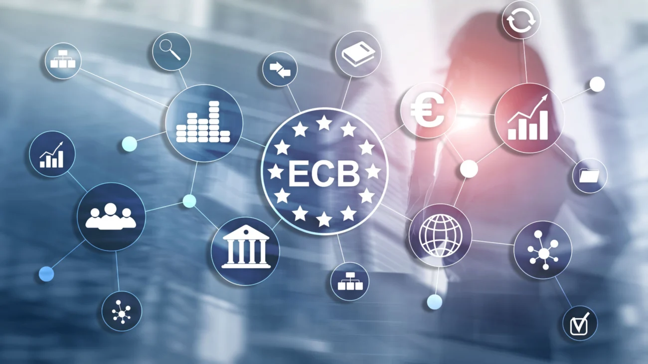 ECB European central bank Business finance concept.