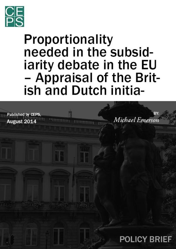 Proportionality needed in the subsidiarity debate in the EU – Appraisal of the British and Dutch initiatives