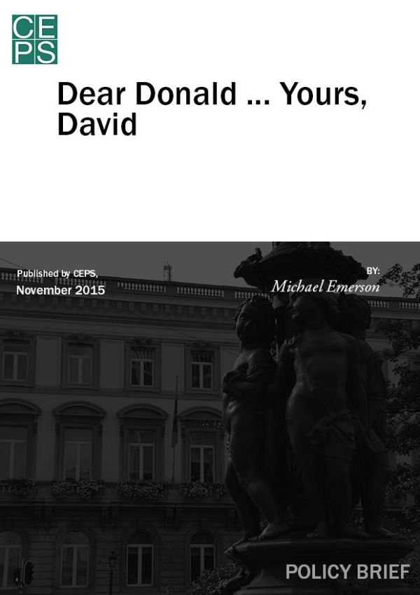 Dear Donald … Yours, David