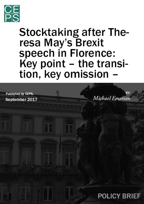 Stocktaking after Theresa May’s Brexit speech in Florence: Key point – the transition, key omission – the future relationship